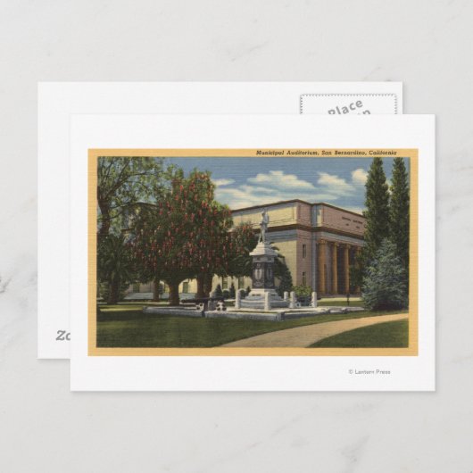 Carte Postale Vue de l'auditorium municipal (Devant / Derrière)