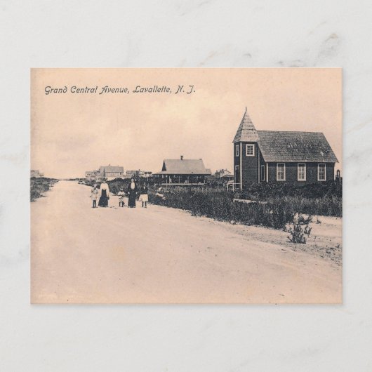 Carte Postale Vue de Lavallette, New Jersey Vintage (Devant)