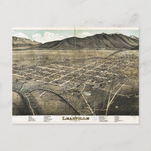 Carte Postale Vue de Leadville, Colorado (1879) (Devant)