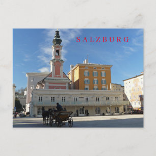 carte postale vue de l'église de Salzbourg