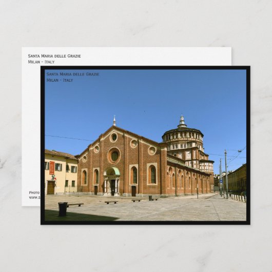 Carte Postale Vue de l'église Père Noël Maria delle Grazie - Mil (Devant / Derrière)