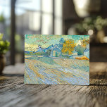 Carte Postale Vue de l'église Saint-Paul | Vincent van Gogh<br><div class="desc">Vue de l'église Saint-Paul-de-Mausole (1889) par l'artiste post-impressionniste néerlandais Vincent Van Gogh. L'oeuvre d'origine est une huile sur toile représentant un paysage abstrait avec un bâtiment de l'église dans l'arrière - plan. Utilisez les outils de conception pour ajouter du texte personnalisé ou personnaliser l'image.</div>