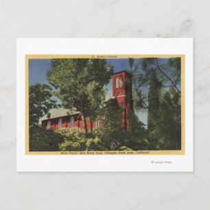 Carte Postale Vue de l'église Sainte-Anne (1856)