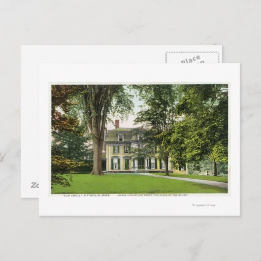 Carte Postale Vue de l'Elm Knoll, Longfellow Réside ici (Devant / Derrière)