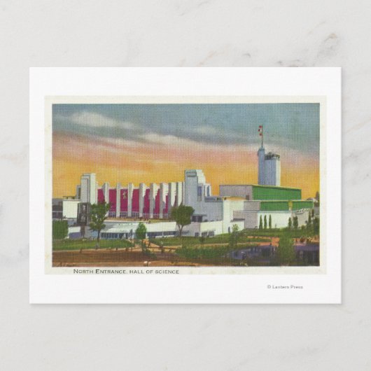 Carte Postale Vue de l'entrée nord, Hall des sciences (Devant)