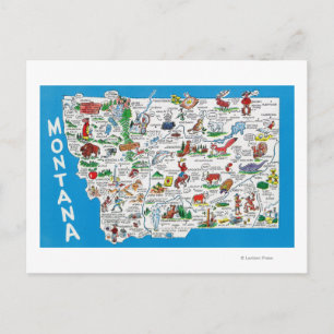 Carte Postale Vue de l'état avec des dessins, des points Pittore