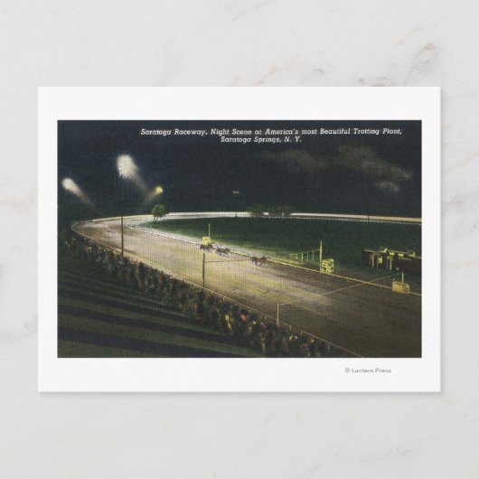 Carte Postale Vue de l'hippodrome de nuit (Devant)