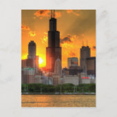 Carte Postale Vue de l'horizon de Chicago depuis Adler (Devant)