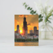 Carte Postale Vue de l'horizon de Chicago depuis Adler (Debout devant)