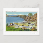 Carte Postale Vue de l'île de Monhegan, scène de plage (Devant)