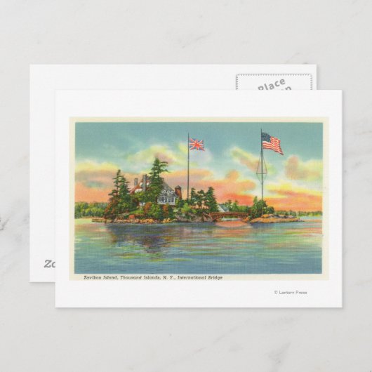 Carte Postale Vue de l'île de Zavikon (Devant / Derrière)