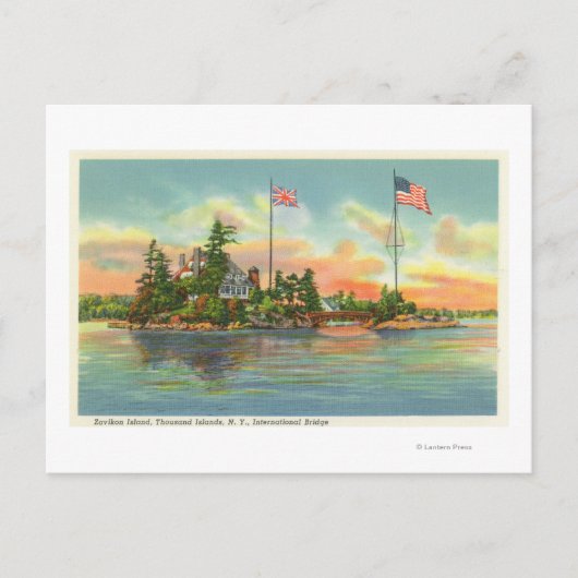 Carte Postale Vue de l'île de Zavikon (Devant)