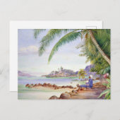 Carte Postale Vue de l'île ronde, tableau de Marianne North, (Devant / Derrière)