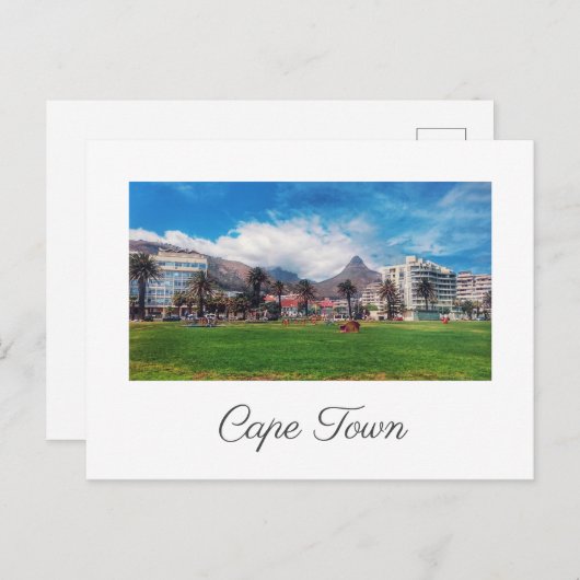 Carte Postale Vue de Lion's Head sur Sea Point à Cap Town (Devant / Derrière)