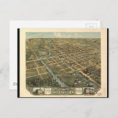 Carte Postale Vue de l'oiseau Massillon Stark Comté Ohio (1870) (Devant / Derrière)