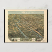 Carte Postale Vue de l'oiseau Massillon Stark Comté Ohio (1870) (Devant)