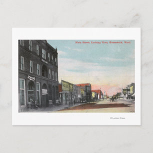 Carte Postale Vue de l'Ouest de Main StreetKennewick, WA