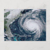 Carte Postale Vue de l'ouragan Florence depuis l'espace (Devant)