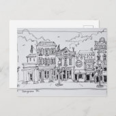 Carte Postale Vue de M Street à Georgetown, Washington DC. (Devant / Derrière)