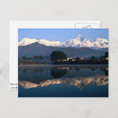 Carte Postale Vue de Macchapuchhre sur le lac Pokhara, Pokhara, (Devant / Derrière)