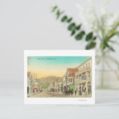 Carte Postale Vue de Main Street, Carrosse à chevaux (Debout devant)