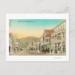 Carte Postale Vue de Main Street, Carrosse à chevaux