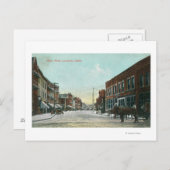 Carte Postale Vue de Main StreetLewiston, ID (Devant / Derrière)