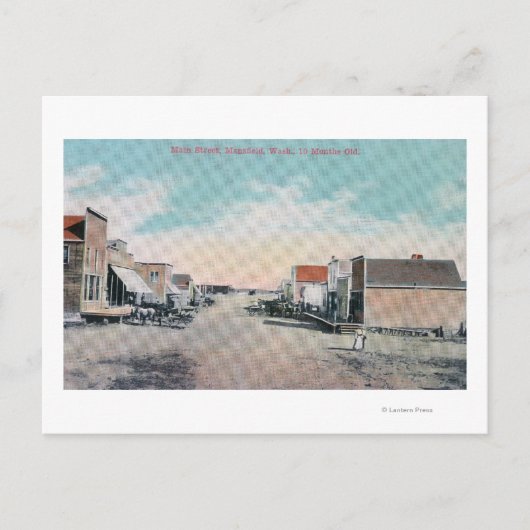 Carte Postale Vue de Main StreetMansfield, WA (Devant)