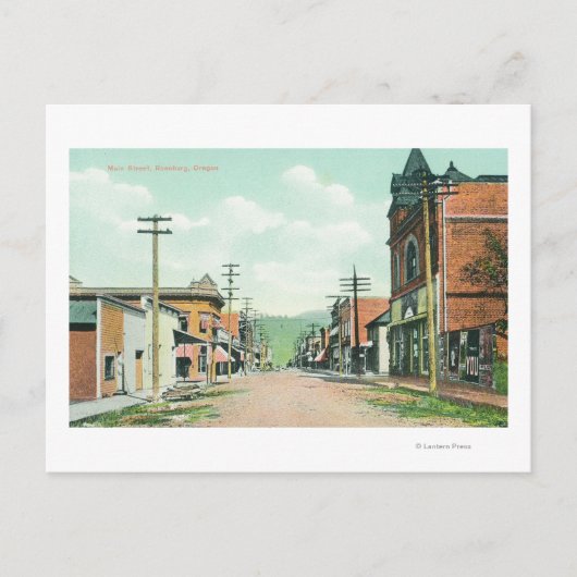 Carte Postale Vue de Main StreetRoseburg, OR (Devant)