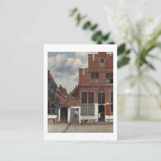 Carte Postale Vue de maisons à Delft La petite rue (Debout devant)