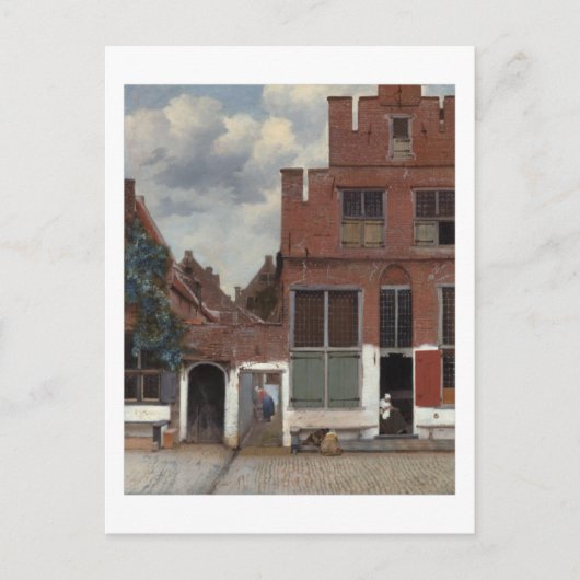 Carte Postale Vue de maisons à Delft La petite rue (Devant)