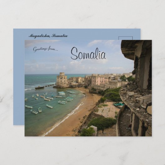 Carte Postale Vue de Mogadiscio Somalie (Devant / Derrière)