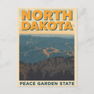 Carte Postale Vue de montagne du Dakota du Nord