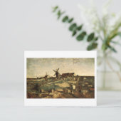 Carte Postale Vue de Montmartre & Windmills Van Gogh FIne Art (Debout devant)