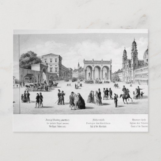 Carte Postale Vue de Munich, 1869 (Devant)