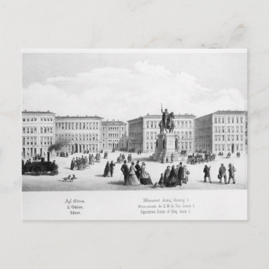 Carte Postale Vue de Munich, 1869 (Devant)