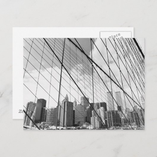 Carte Postale Vue de New York depuis Brooklyn Bridge (Devant / Derrière)