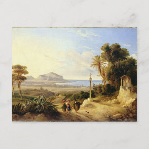 Carte Postale Vue de Palerme, 1840