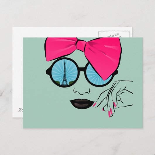 Carte Postale Vue de Paris surdimensionnée (Devant / Derrière)