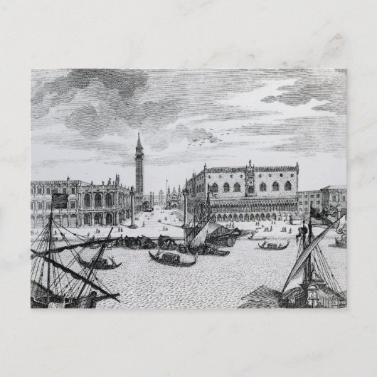 Carte Postale Vue de Piazza San Marco depuis le Bacino, Venise (Devant)
