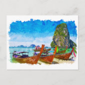Carte Postale Vue de plage Tropical Phuket Thailand (Devant)