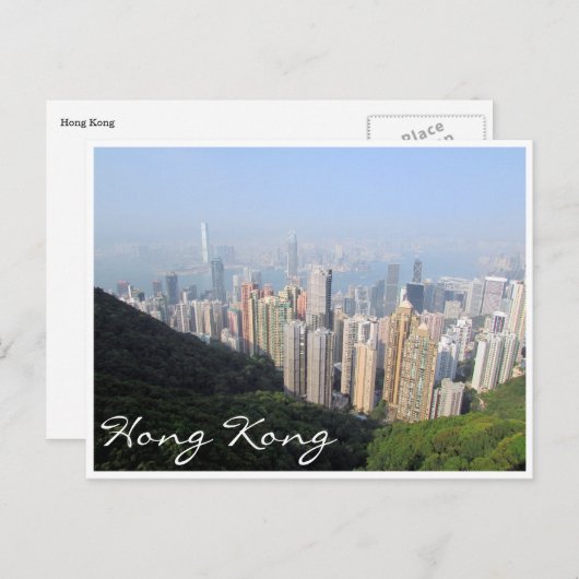 Carte Postale vue de pointe de hong kong (Devant / Derrière)