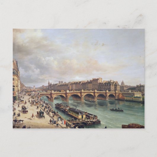 Carte Postale Vue de Pont Neuf, 1832 (Devant)