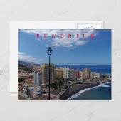 Carte postale vue de Puerto de La Cruz à Tenerife (Devant / Derrière)