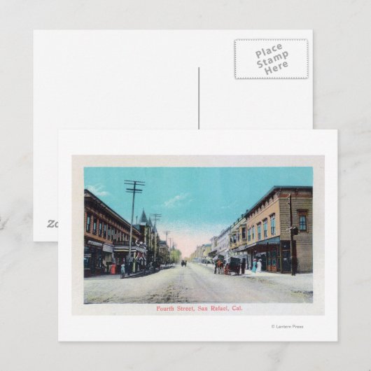 Carte Postale Vue de quatrième rue San Rafael, CA (Devant / Derrière)