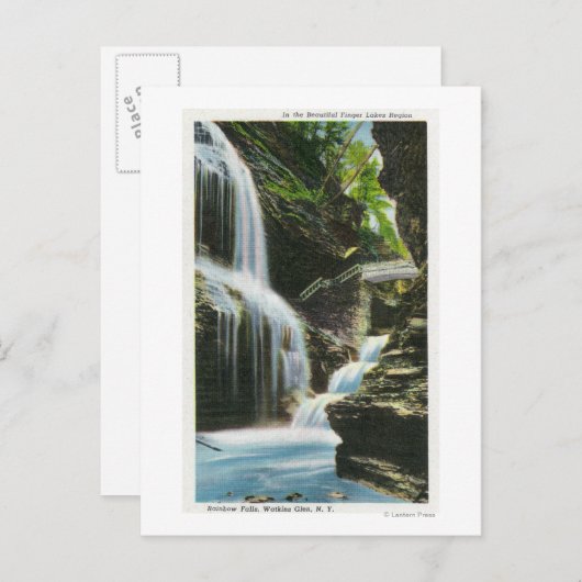 Carte Postale Vue de Rainbow Falls (Devant / Derrière)