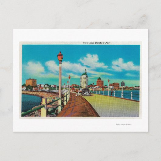 Carte Postale Vue De Rainbow Pier, Long Beach (Devant)