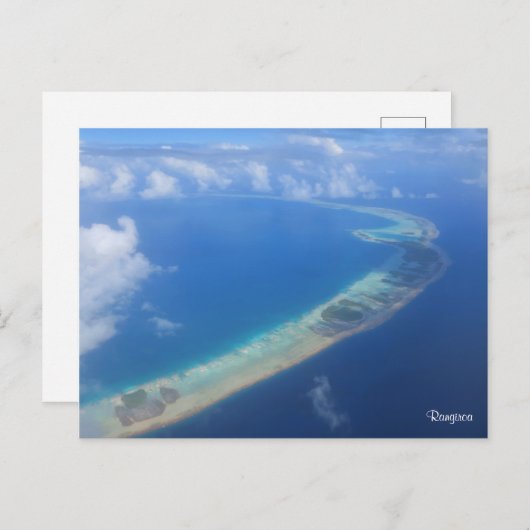 Carte Postale Vue de Rangiroa depuis l'avion (Devant / Derrière)
