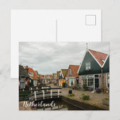 Carte Postale Vue de rue à Volendam, Pays-Bas (Devant / Derrière)