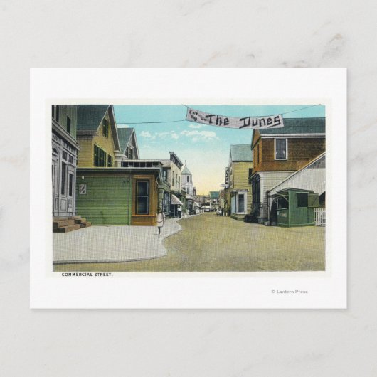 Carte Postale Vue de rue commerciale (Devant)